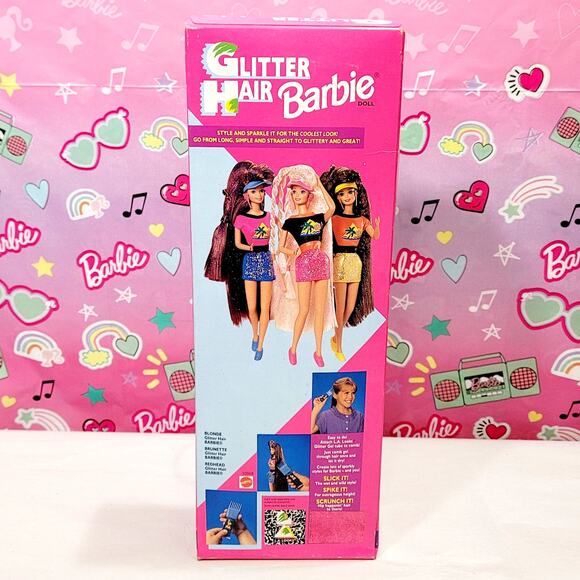 Glitter Hair Barbie Doll Super Long Redhead Hair #10968 NRFB Vintage 1993 - Picture 7 of 9